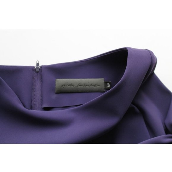 Greta Constantine Nosan Dress Purple Bell Sleeves Size Small - Picture 7 of 8